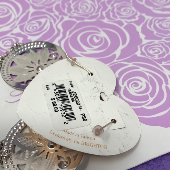 Brighton tessera silver dangle earrings - Picture 2 of 4